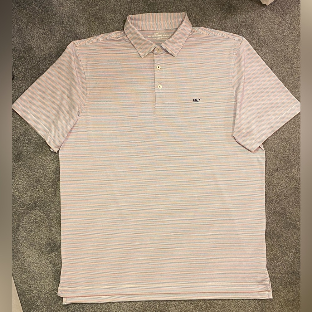 Vineyard Vines On The Go Sankaty Polo Shirt Men’s L